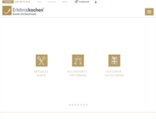 Tablet Screenshot of erlebniskochen.de